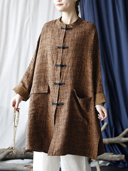 Women Vintage Spring Split Hem Batwing Sleeve Long Shirt Ada Fashion