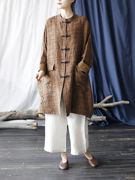 Women Vintage Spring Split Hem Batwing Sleeve Long Shirt Ada Fashion