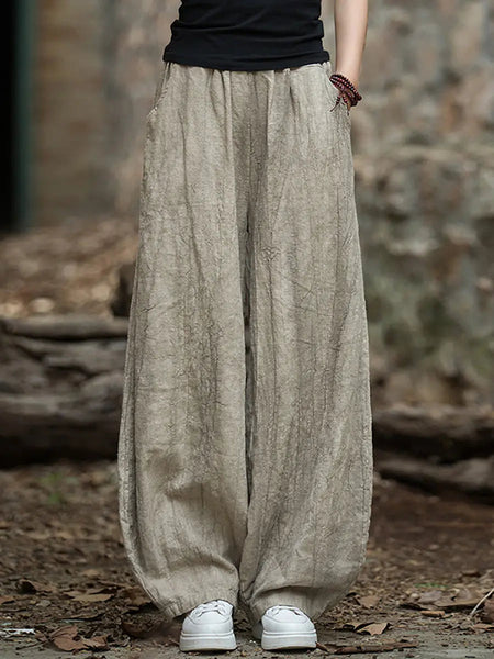 Women Vintage Winter Tie-dye Fleece-lined Harem Pants Ada Fashion