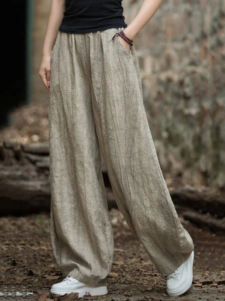 Women Vintage Winter Tie-dye Fleece-lined Harem Pants Ada Fashion