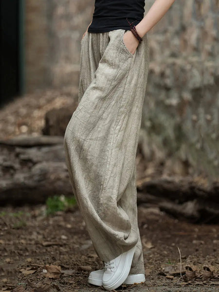 Women Vintage Winter Tie-dye Fleece-lined Harem Pants Ada Fashion