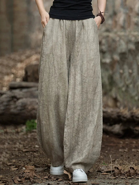 Women Vintage Winter Tie-dye Fleece-lined Harem Pants Ada Fashion