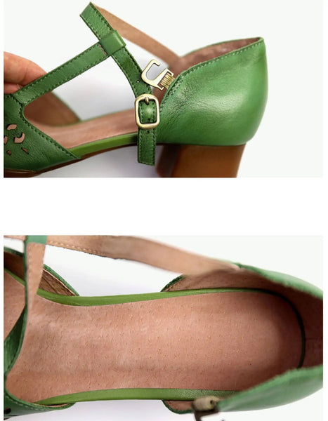 Women's Ankle-strap Vintage Chunky Shoes Ada Fashion