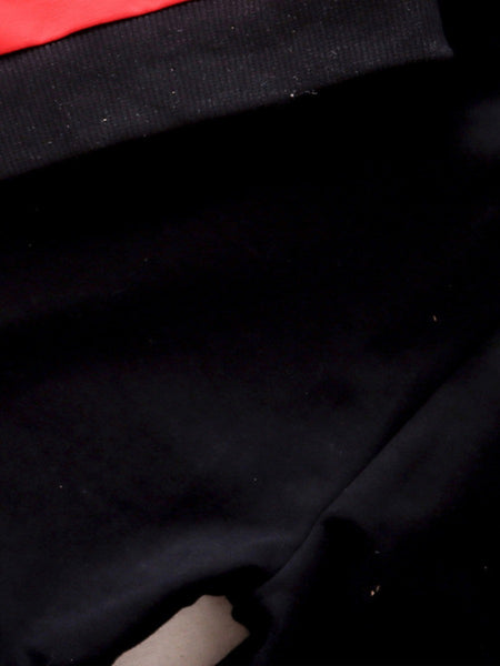 Boy Hooded Collar Striped Patchwork Pants Set BO2162