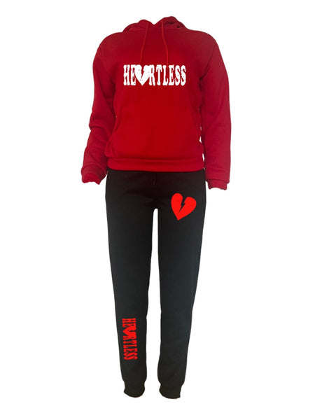 Broken Heart Letter Print Tracksuit Set AR5047