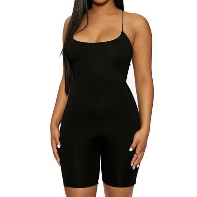 Spaghetti Strap Fitted Romper vb60