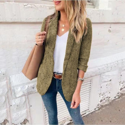 Melange Open Front Blazer YR4055