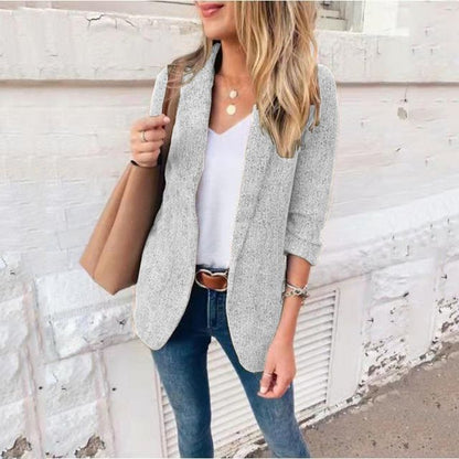 Melange Open Front Blazer YR4055