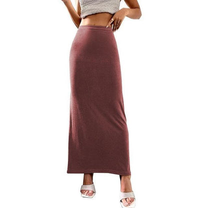 High Rise Plain Maxi H-Line Skirt YR4038