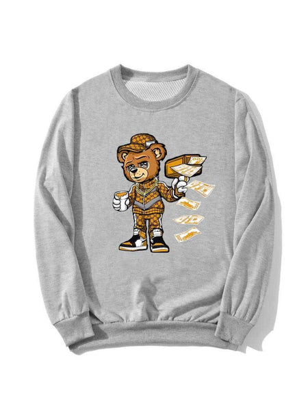 Plus Size Cartoon Money Print Sweatshirt AR50143