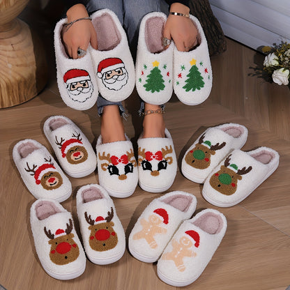 Christmas Tree Pattern Fuzzy Slippers DR6521 Furdela