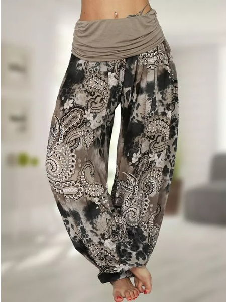 Paisley Casual Loose Long Pants  WD95