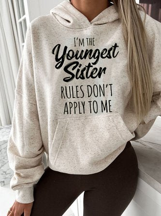 Casual Text Letters Hoodie Sweatshirt QAL15