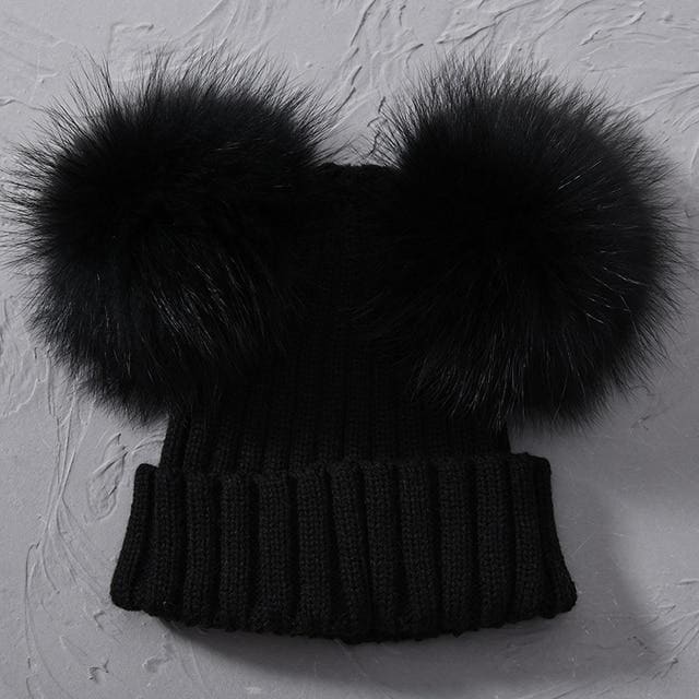 Adult Winter Real Fur Ball Beanie Hat - Furdela Wholesale