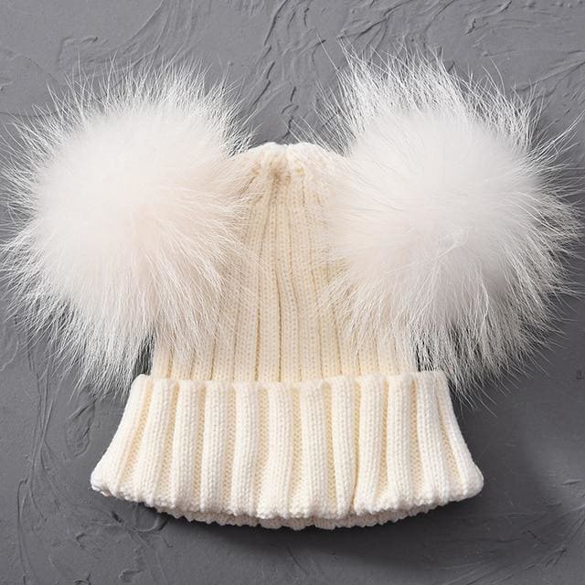 Adult Winter Real Fur Ball Beanie Hat - Furdela Wholesale