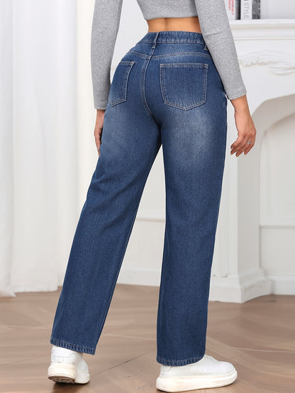 Fleece Liner Casual Straight Jeans TK7412 Furdela