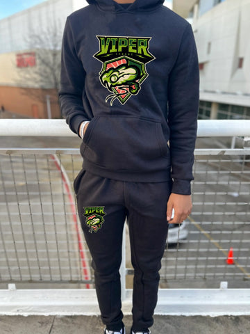 Men Cartoon Letter Print Kangaroo Pocket Tracksuit Set BO210