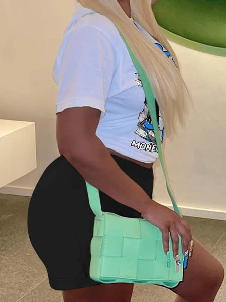 Cartoon Letter Print Shorts Set AR5012