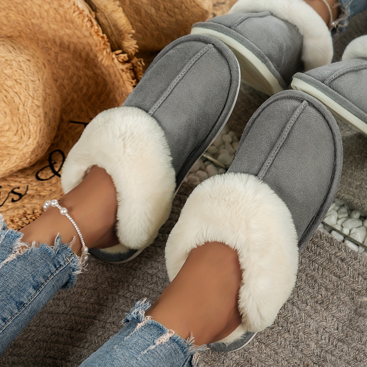 Women's Fluffy Furry Slippers RG7412 Furdela