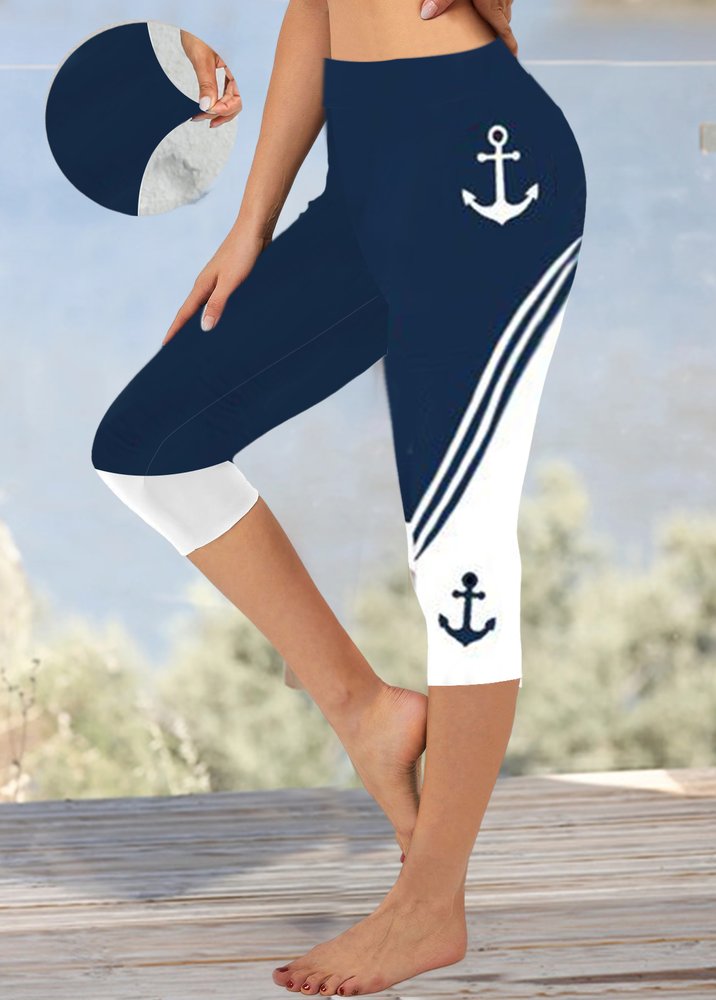 Anchor Tight Knitted Casual Leggings  QN92
