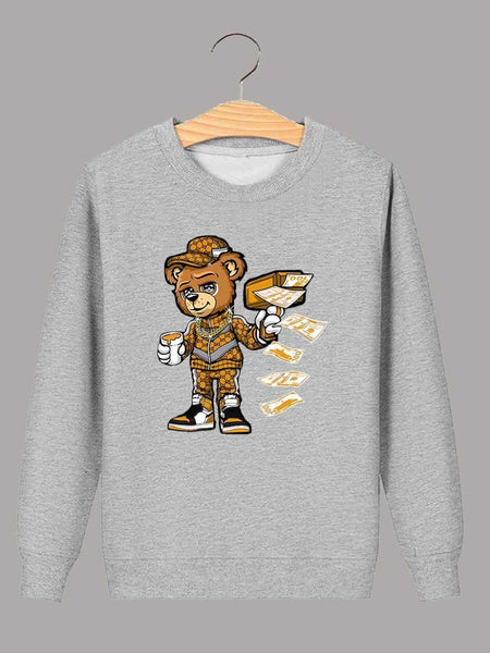 Plus Size Cartoon Money Print Sweatshirt AR50143