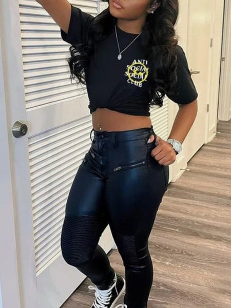 Anti Social Social Club Letter Print T-shirt AR5013