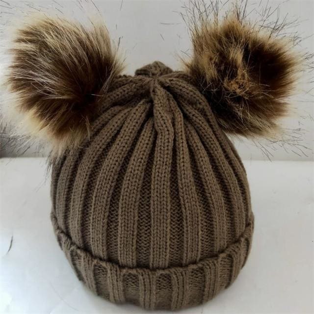 Baby Girls Pompom Beanie Hat - Furdela Wholesale