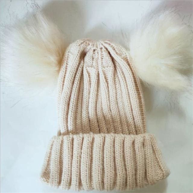 Baby Girls Pompom Beanie Hat - Furdela Wholesale