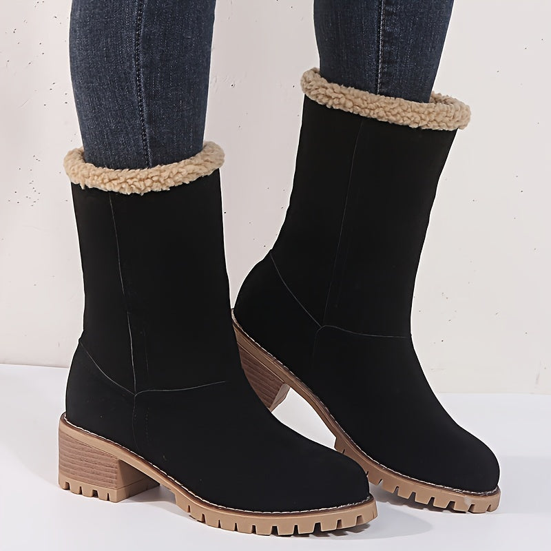 Women's Warm Plush Lined Boots RB1478 Furdela