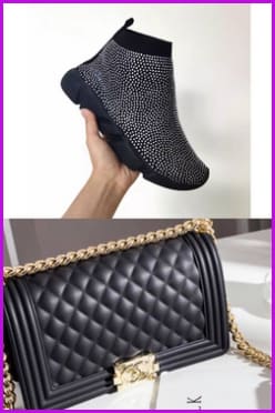 Black Jelly Shoulder Bag And Sneakers Set - Furdela