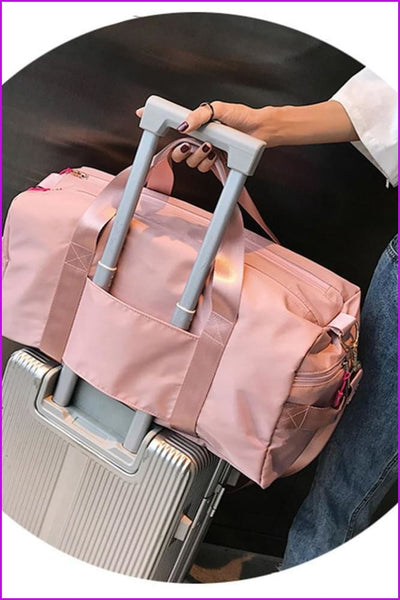 Black/Pink Waterproof Yoga Gym Bag F14009 - Furdela