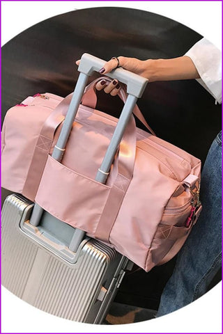 Black/Pink Waterproof Yoga Gym Bag F14009 - Furdela