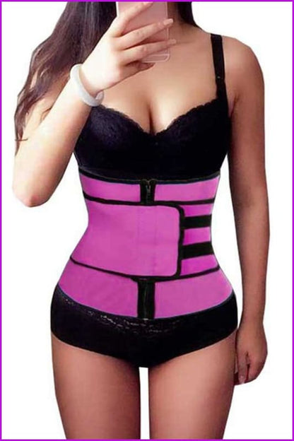 Black/Purple/Hot Pink/Blue Waist Trainer F345 - Furdela