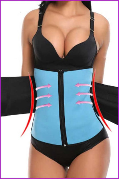 Black/Purple/Hot Pink/Blue Waist Trainer F345 - Furdela