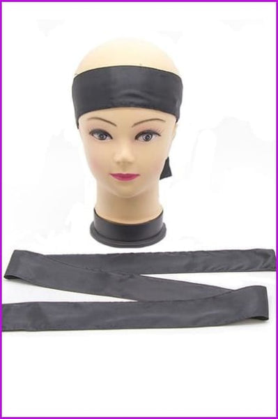 Blank No Logo Satin Hair Silk Head Wrap Tie - Furdela