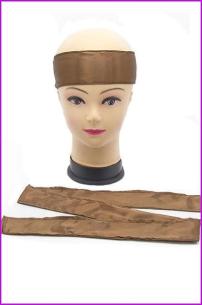 Blank No Logo Satin Hair Silk Head Wrap Tie - Furdela