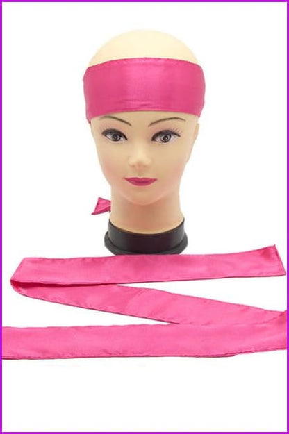 Blank No Logo Satin Hair Silk Head Wrap Tie - Furdela