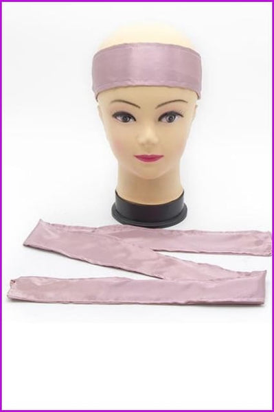 Blank No Logo Satin Hair Silk Head Wrap Tie - Furdela