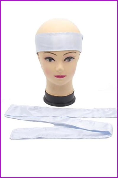 Blank No Logo Satin Hair Silk Head Wrap Tie - Furdela