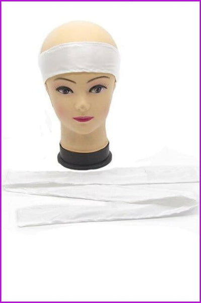 Blank No Logo Satin Hair Silk Head Wrap Tie - Furdela