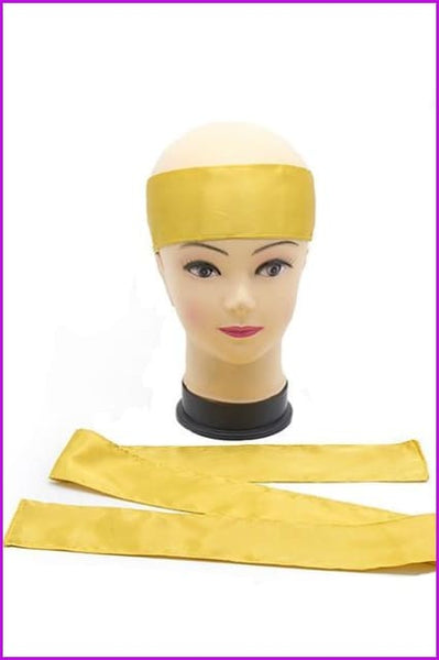 Blank No Logo Satin Hair Silk Head Wrap Tie - Furdela
