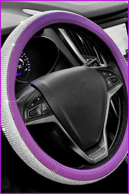 Bling Bling Full Sparkly Rhinestone Universal Leather Car Steering Wheel Cover DE298 - Furdela