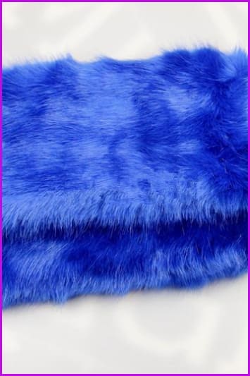 Blue/Grey/Purple Fluffy Faux Fur Hand Bag F395 - Furdela