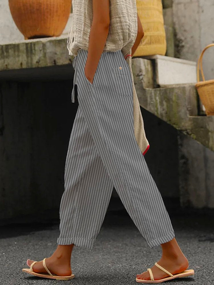 Striped Loose Casual Pants  WX116