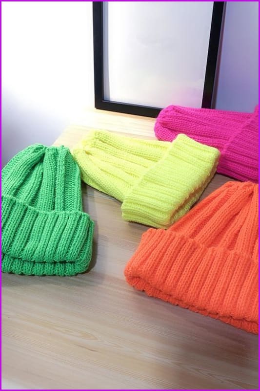 Candy Color Knitting Hat F287 - Furdela