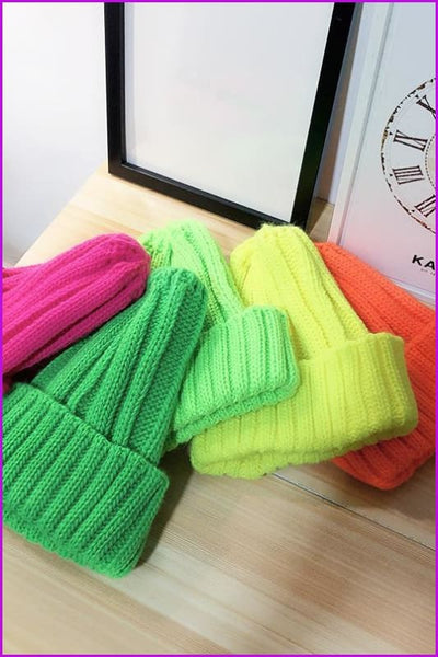 Candy Color Knitting Hat F287 - Furdela