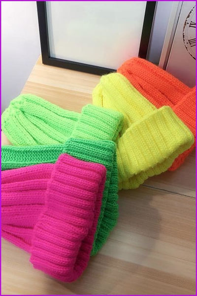 Candy Color Knitting Hat F287 - Furdela