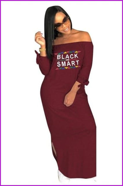 Casual Off Shoulder Long Sleeve Maxi Dress F730 - Furdela