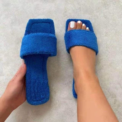 Casual Short Plush Slippers - Furdela Wholesale