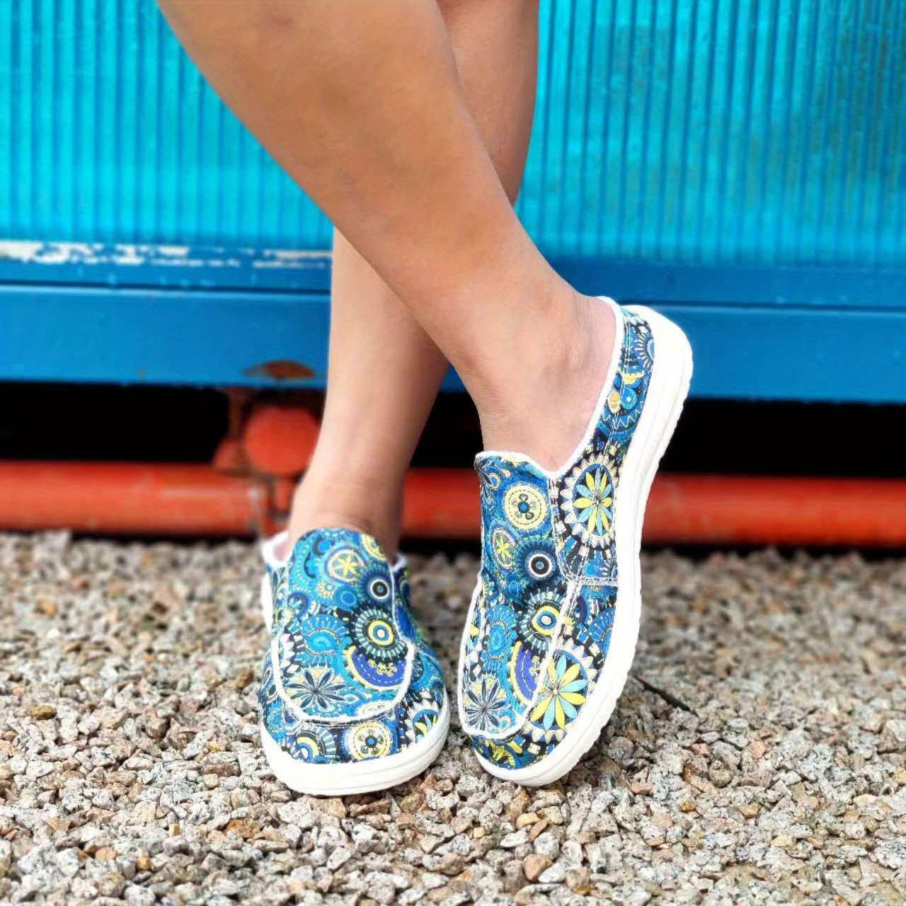 Women's Floral Print Canvas Shoes AT9852 Furdela